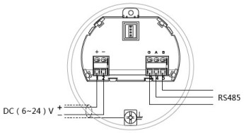 灰?guī)炖走_物位計24V RS485/Modbus接線圖